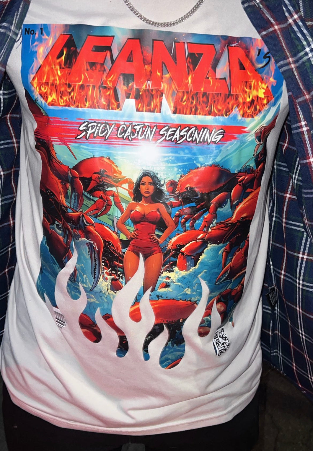 Graphic Comic Leanza’s Seafood Seasoning Tee